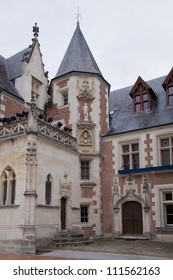 The Tower Of The Main Facade Of The Castle Of Clos LucÃ?Â¨Ã?Â¨, In The Ancient Village Of Amboise, Loire Valley