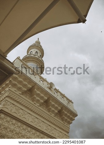 The tower of masque with gloomy cloud