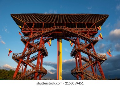 Tower Mirador des Architekten Simon Velez , Nationalpark für Kaffee, Montenegro, Quindio, Armenien, Kolumbien, Südamerika
