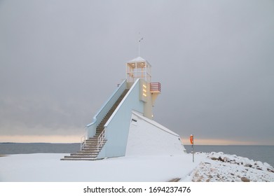 A Tower Of Nallikari, Oulu In Wintertime