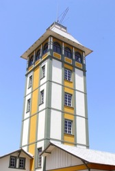 Tower Of Old Colonial Building Woermann House Of German Architecture In Swakopmund, Namibia
