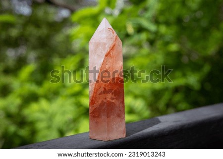 A tower of red hematoid quartz