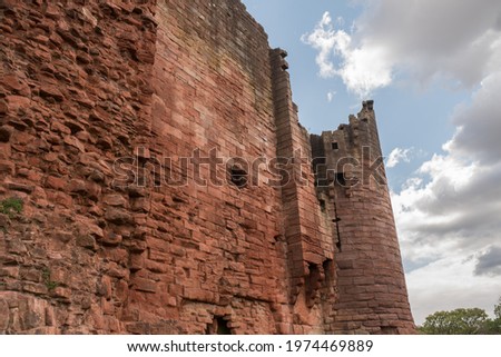 Tower remains of the Bothwell castle, Scotland. 