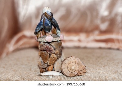 Tower Of Seashells And Sea Stones