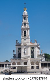 Tower Of The Virgin Of The Sanctuary Of Fatima With The Two Children Of The Miracle