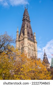 Tower Of The West Block On Canada's Parliament Hill.