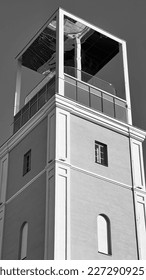 Tower with windows and mirrored ceiling 