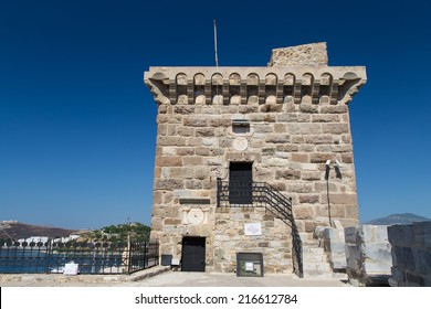 Towers of Bodrum Castle in Aegean Turkey