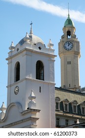 Towers of the Cabildo in Buenos Aires, the government house of the Viceroyalty of the Rio de la Plata. Today the building is a museum.