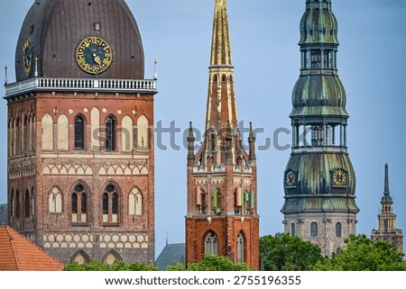 the towers of Old Riga