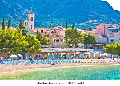 Town of Baska Voda beach and waterfront view, Makarska riviera in Dalmatia, Croatia - Shutterstock ID 1788883643