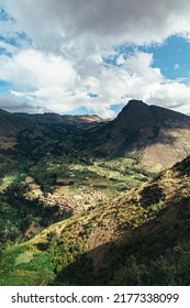 Town Below Písac Ruins In Sacred Valley