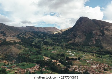 Town Below Písac Ruins In Sacred Valley