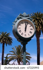 Town Clock At Fremont California.