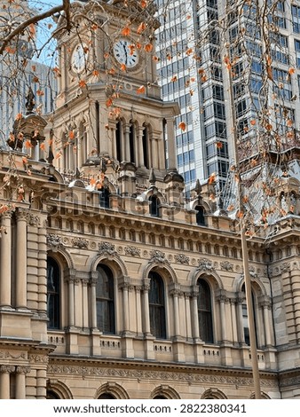 town hall, column, masonry, workmanship, beautiful, architecture, Australia, blue, building, business, centennial, city, city life, cityscape, clear, clock, cloudless, council, elegance, exterior, facade, famous, great, hall, historical, iconic, landmark, main, majestic, modern, stonework, stone, carving