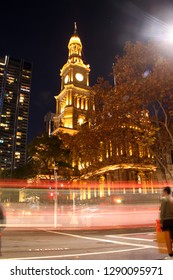 Town Hall Sydney Night Time 