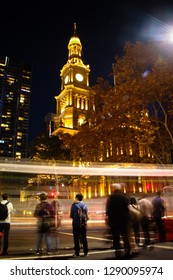 Town Hall Sydney Night Time 