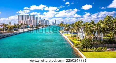 Town of Hollywood waterfront panoramic view, Florida, United states of America