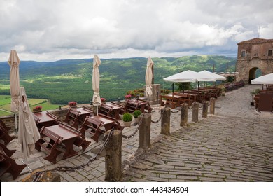 Town Of Motovun Is Famous With Truffles Growing On Hillsides. Croatia.