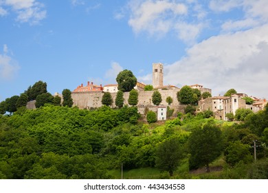 Town Of Motovun Is Famous With Truffles Growing On The Hillsides. Istria, Croatia.