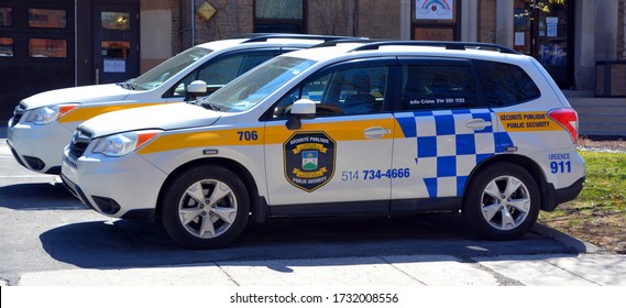 TOWN OF MOUNT ROYAL 05 12 2020: Town Of Mount Royal Public Security's NEW Supervisor Unit 709, A Slicktop 2018 Ford Police Interceptor Utility, Parked At Their Headquarters In The Montréal Suburb 