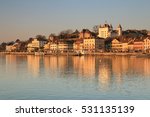 Town of Nyon at sunrise - Lake Geneva, Western Switzerland