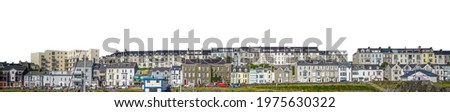 The town of Portrush (North Ireland) isolated on white background