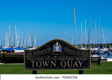 Town Quay Sign Found In Christchurch, Dorset - Landscape