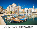 Town of Sanary sur Mer colorful waterfront view, south France