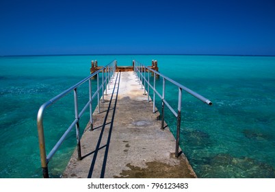 Town Of St. George, St. George's Parish, Bermuda. 5.29.2016. Barry Road Pier Off Bermuda's East End Was Formerly Used By Pleasure Craft And Fishing Boat Operators, But Has Now Fallen Into Disrepair.