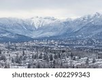 A town under a mountain