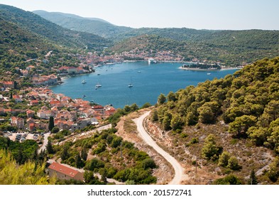 Town Of Vis On Island Vis, Croatia.