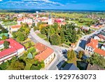 Town of Vrbovec scenic aerial view, Prigorje region of Croatia