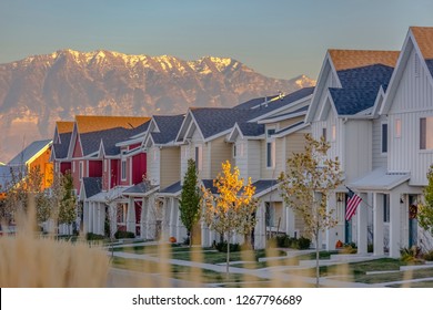 Townhomes In A Row In Utah Valley Suburbs