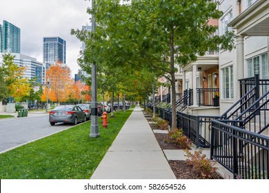 Townhouse In North York Toronto. Fall Canada