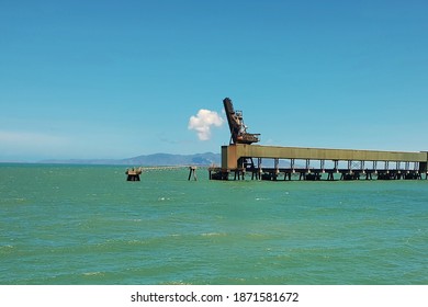 TOWNSVILLE, AUSTRALIA - December 4, 2020. View Of Townsville Port From Vehicle Barge To Magnetic Island.  Magnetic Island Is 8kms From Townsville. 