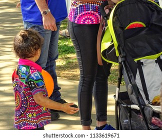 TOWNSVILLE, AUSTRALIA - July 13, 2018. NAIDOC Week Is A Celebration Of Significant Reconciliation And Closing The Gap Process Between Indigenous And Non Indigenous People By Promoting Understanding, A