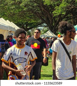 TOWNSVILLE, AUSTRALIA - July 13, 2018. NAIDOC Week Is A Celebration Of Significant Reconciliation And Closing The Gap Process Between Indigenous And Non Indigenous People By Promoting Understanding, A