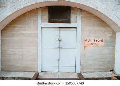 Townsville, Queensland / Australia - August 9 2019 : Gun Store No.2 At Jezzine Military Barracks, Far North Queensland Army Memorabilia 