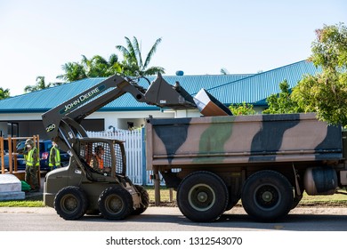 Townsville, Queensland, Australia - February 11 2019:  Army Assisting In The Clean Up Following Flooding From Ross River In Annandale.