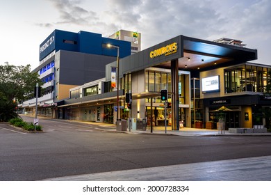 Townsville, Queensland, Australia - May 17, 2021: Cowboys Leagues Club Building