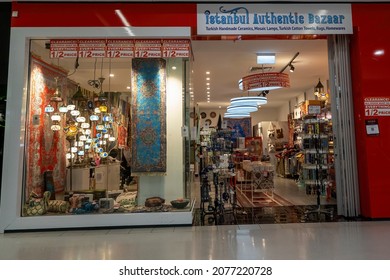 Townsville, Queensland, Australia - November 2021: Istanbul Authentic Bazaar Shopfront In Shopping Center