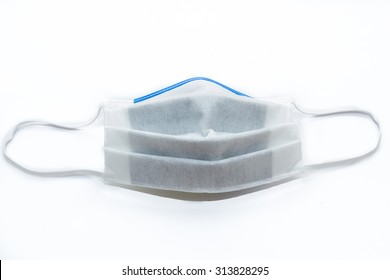 Toxic Dust Respirator Mask On White  Background