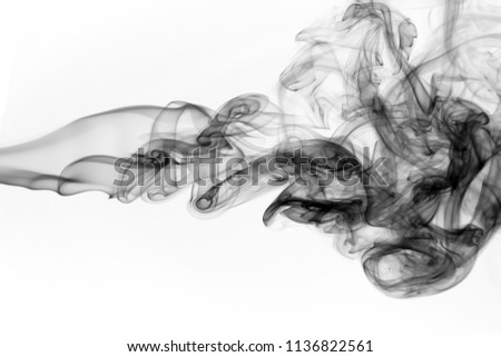 Toxic movement of black and white absrtact on white background, fire design