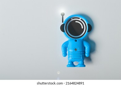 Toy Astronaut Isolated On A White Background