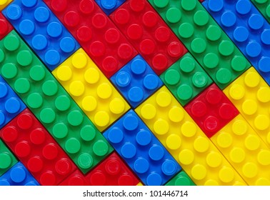 Toy Background Made Color Plastic Bricks Stock Photo 101446714 ...