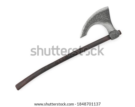 Toy battle axe isolated 1