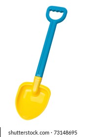 Toy Beach Shovel Isolated With Clipping Path