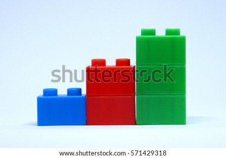 Toy blocks with white background.