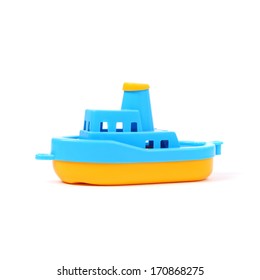 Toy Blue And Yellow Boat